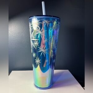 STARBUCKS LIMITED EDITION CUP BLUE WITH SNOW FLAKES NEW